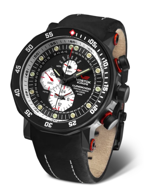 Vostok  YM86-620C635 - Black Leather