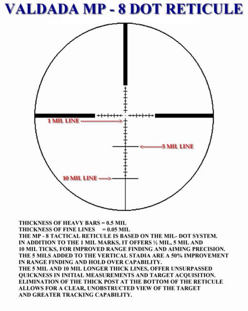 IOR-VALDADA 2-12X36 35MM SPARTAN SFP TACTICAL .308 BDC, MP-8 DOT ILLUM. RETICLE - Image 7