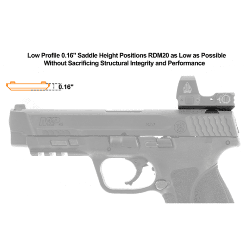 UTG Super Slim RDM20 Mount S&W M&P Rear Sight D/T RDM-20SW - Image 5