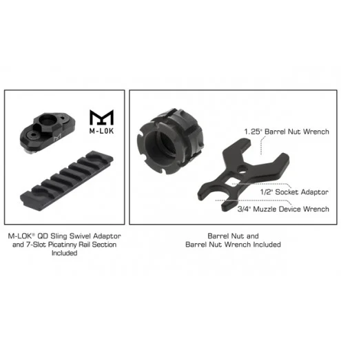 UTG PRO® Super Slim SD 16" M-LOK® Free Float handguard, Black - Image 4