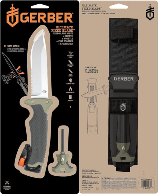 GERBER ULTIMATE SURVIVAL FIXED BLADE KNIFE - Image 3