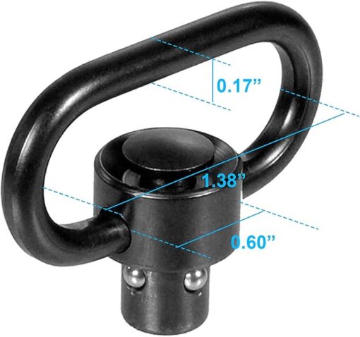 HEAVY DUTY PUSH BUTTON QD SLING SWIVEL 1.38'' LOOP - Image 4