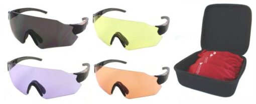CONNECT X 4 LENS SET SUPPLIED WITH GREY,PURPLE,ORANGE,YELLOW LENSES SHOOTING EYEWEAR