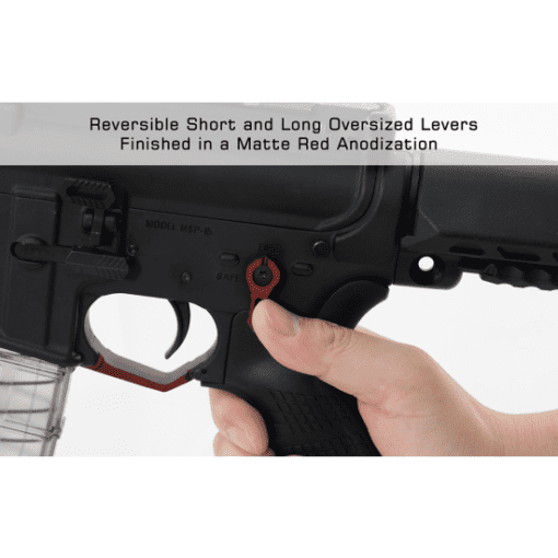 AR15 AMBIDEXTROUS 45/90 SAFETY SELECTOR, RED - Image 4