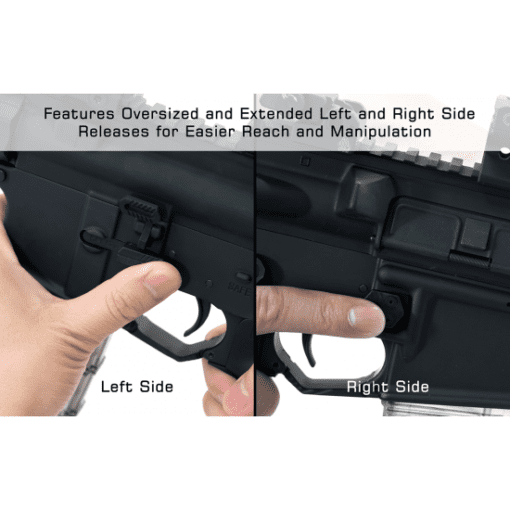 AR15 AMBIDEXTROUS EXTENDED MAGAZINE RELEASE , BLACK - Image 4