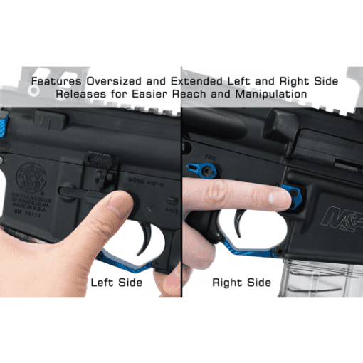 AR15 AMBIDEXTROUS EXTENDED MAGAZINE RELEASE , BLUE - Image 4