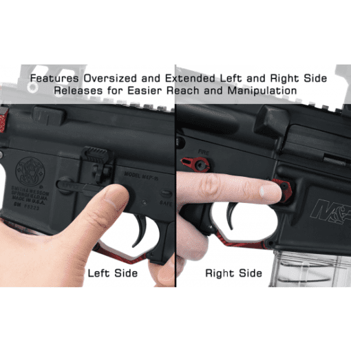 AR15 AMBIDEXTROUS EXTENDED MAGAZINE RELEASE , RED - Image 4