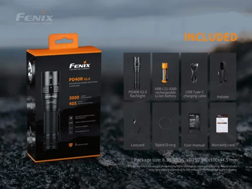 Fenix flashlight pd40r v2.0 3000 lumens – rechargeable - Image 9