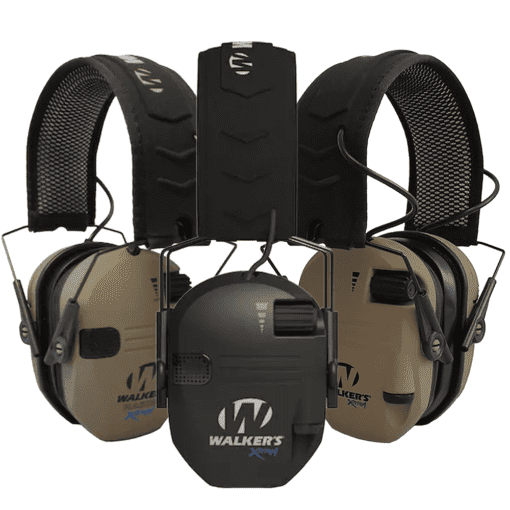 RAZOR X-TRM SLIM ELECTRONIC MUFF COMFORT GEL PADS + COOL MESH HEADBAND BATTLE BROWN 21 DB
