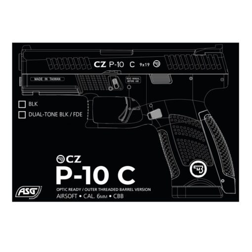 ASG PISTOL CBB P-10C OR-OT CO2 BLK - 19593 - Image 6