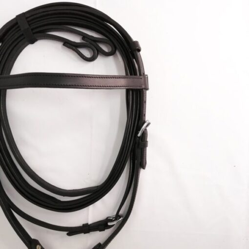 Leather Farm Bridle with reins Brown - Image 5