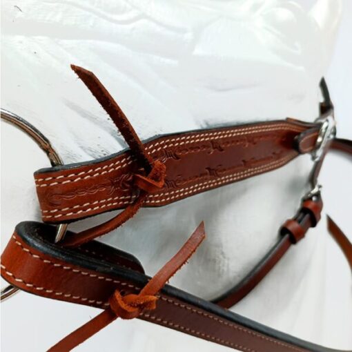 Western Bridle – Barb Wire Border with reins - Image 5
