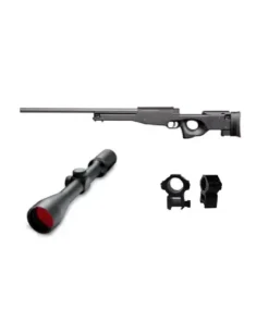 Asg Aw 308 Sniper Airsoft Rifle Black 15908 Sniper Combo