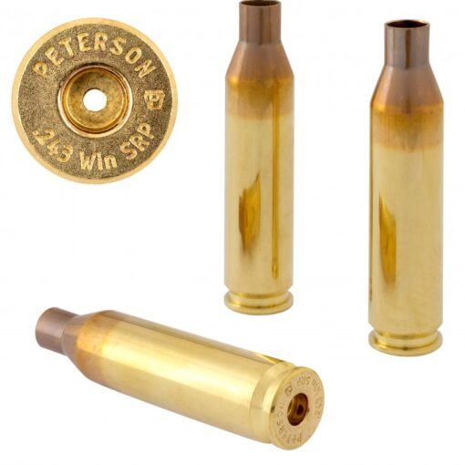 Peterson Match Casings: 243 Winchester LRP  (50)