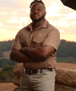 BOSBUL Double Stitched Vented Cotton Twirl Bush Shirts (Army Brown)