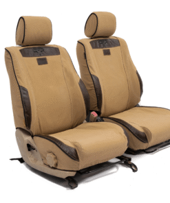 Beesdam - Legacy Premium Seat Cover- Sand and Dark Brown Leather - Toyota Hilux 2.4 GD6 - Single Cab