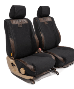 Beesdam - Legacy Premium Seat Cover- Charcoal and Textured Brown Leather - Toyota Hilux 2.4 GD6 - Single Cab