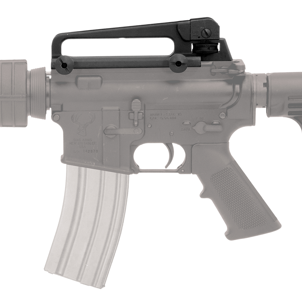 UTG PRO Forged Carry Handle | 7075-T6 A2 Rear Sight - Image 5