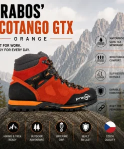 PRABOS ACO Tango GTX Lightweight Ankle Boots - Black / Orange - Image 10