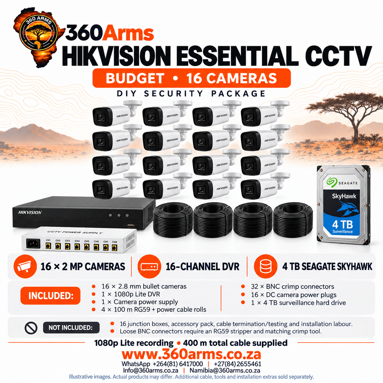 Hikvision Essential CCTV 16 cameras | Budget