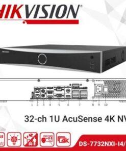 Hikvision DS-7732NXI-I4/S 32-Channel AcuSense 4K NVR – Non-PoE, 4 HDD Bays