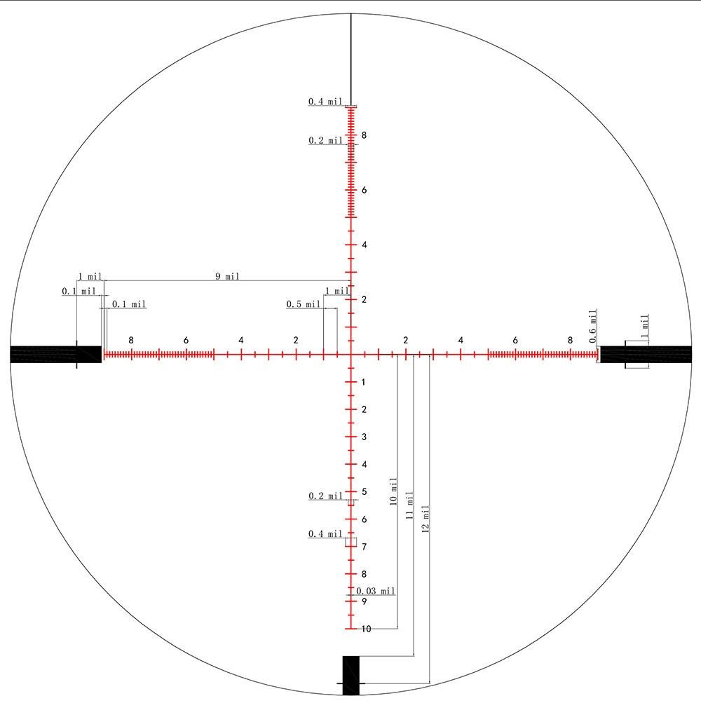 Keck Optics HD2-12x50SFPIR 30mm Tube G30212S - Image 3
